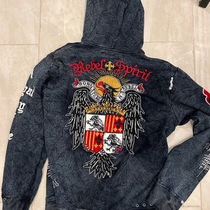 Rebel spirit hooded sweater jacket